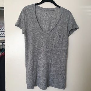 Light Grey J Crew Linen T-shirt